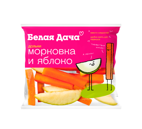 Микс из морковных палочек и яблочных долек для horeca