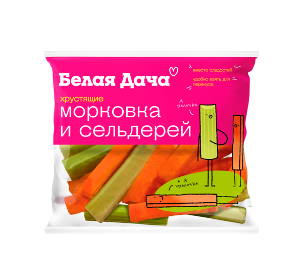 Микс из морковных палочек и сельдерея
