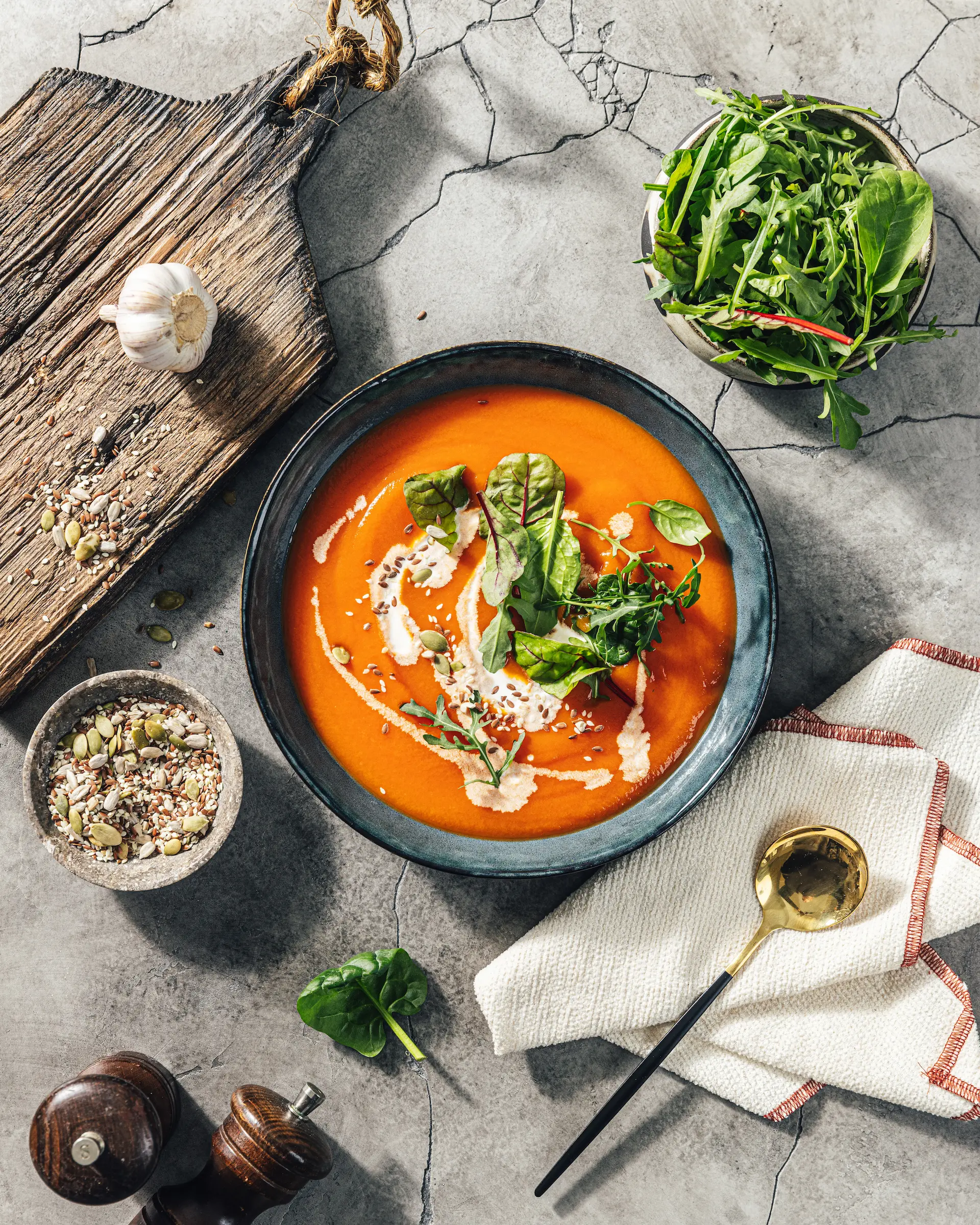 Морковный крем-суп с имбирем