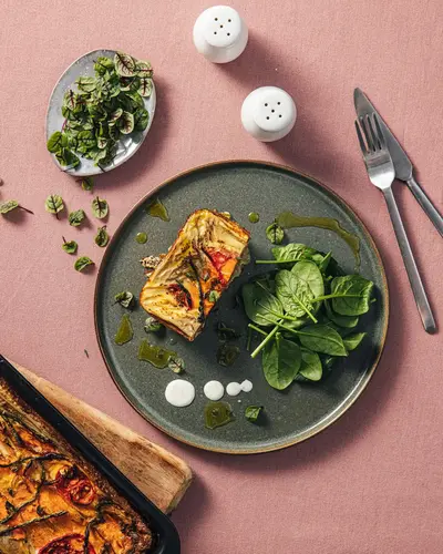 Овощной террин с салатным миксом